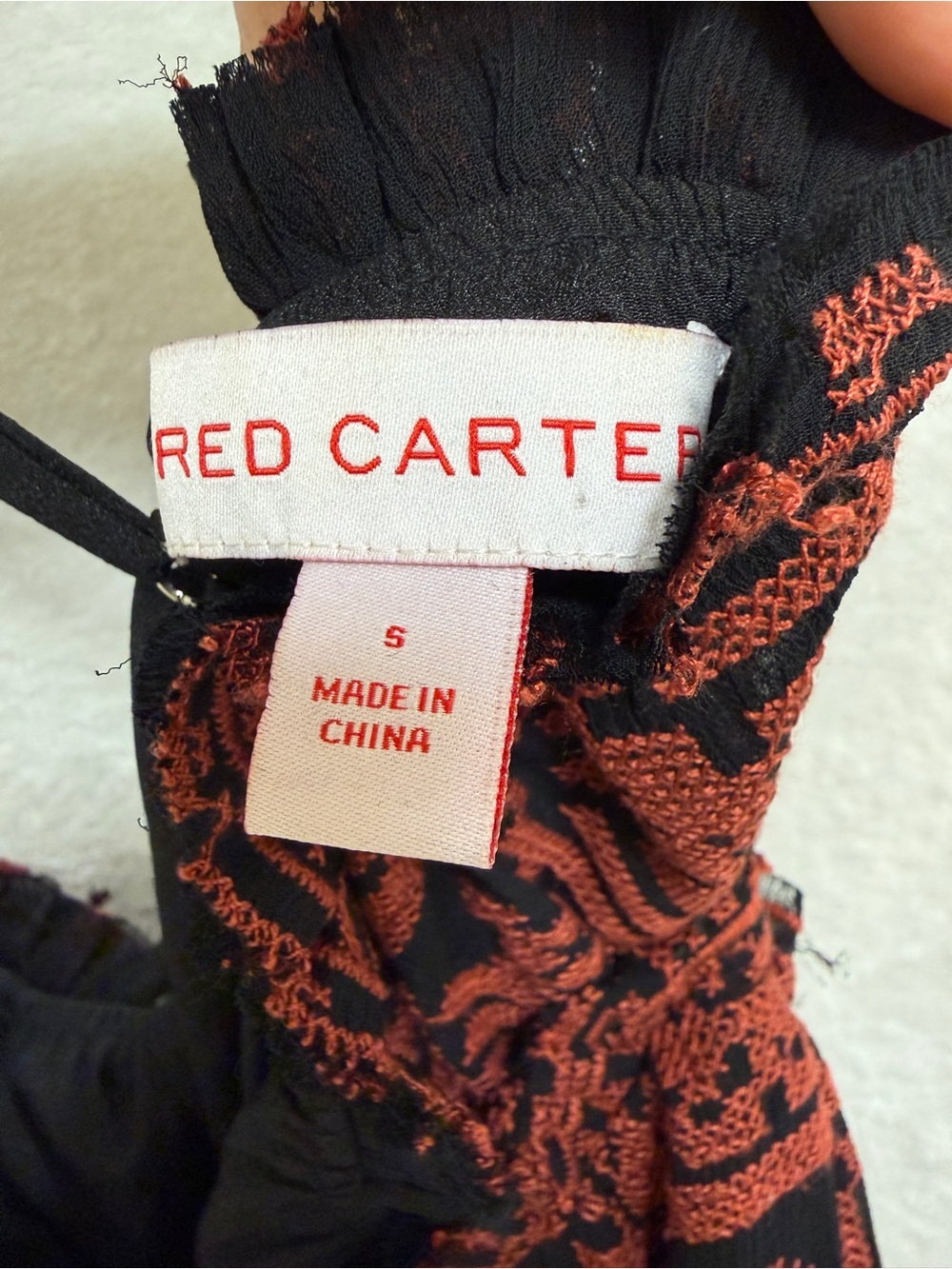 Red Carter Boho Pom-Pom Strap Dress - Picture 4 of 7